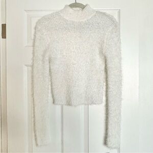 Cozy White Fuzzy Sweater